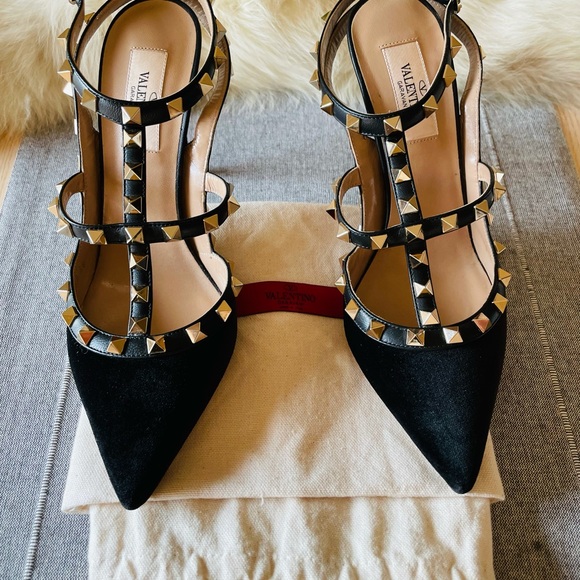 VALENTINO GARAVANI ROCKSTUD VELVET - Picture 13 of 14